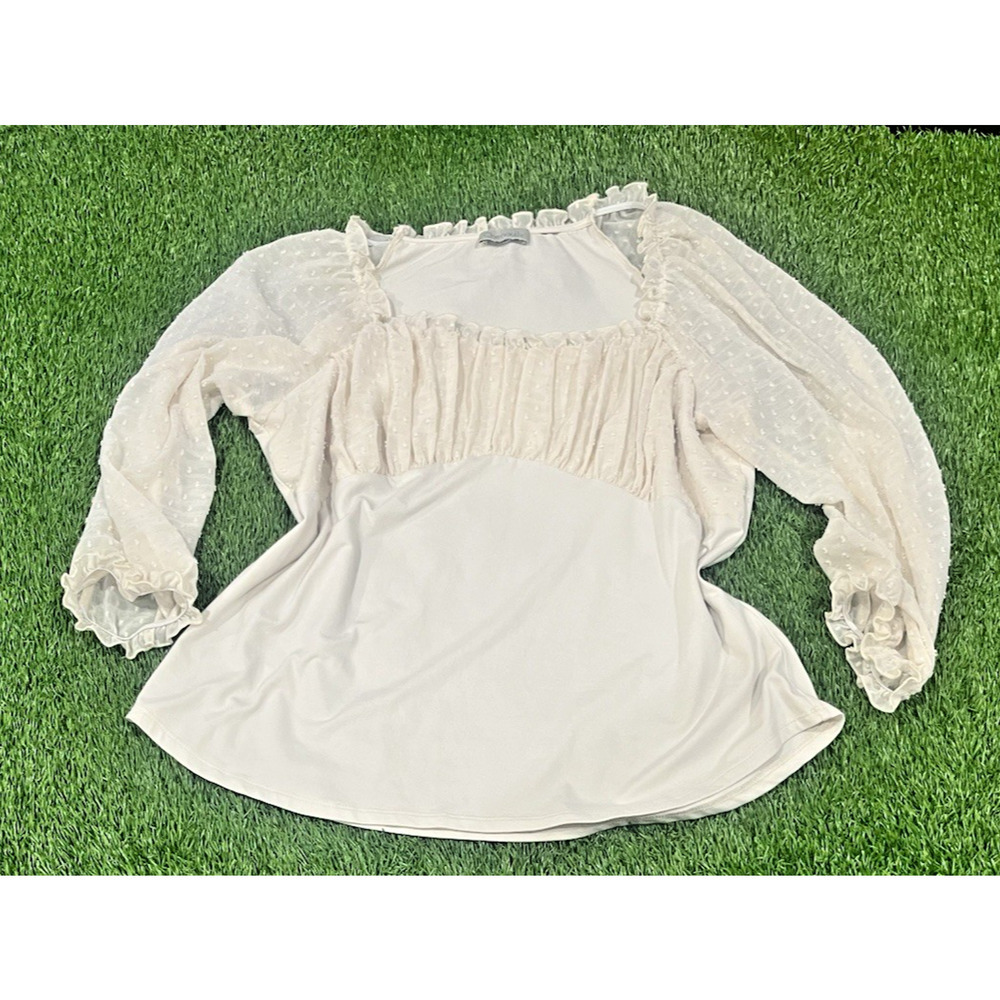 Chenault Vintage Y2K 2000s Top Boho Bell Sleeve Boho Fairy Whimsigoth Medium